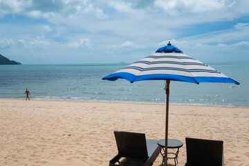 beach umbrella, relax time, holiday with family