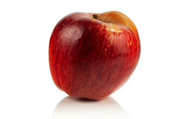Ripe apple on a white background