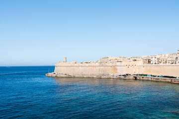 Fort Saint Elmo, star fort in Valletta, Malta. On the seaward shore of the Sciberras Peninsula that divides Marsamxett Harbour from Grand Harbour.