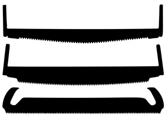 Double saws for wood included. Vector image.