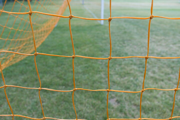 soccer net on grass