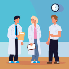 Fototapeta premium doctors with a patient
