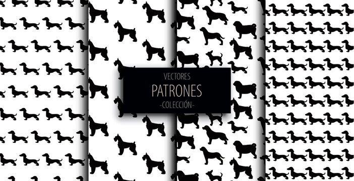 colecci&oacute;n de patrones con perros