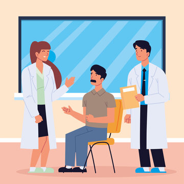 doctors talking patient consult