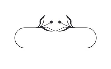 Frame template. Wreath. Hand drawn floral wreaths. Vector hand drawn design element. Border with space for text. Leaf wreath. Logo template. Plant frame. Flowers frame. Beauty room. Floral element.