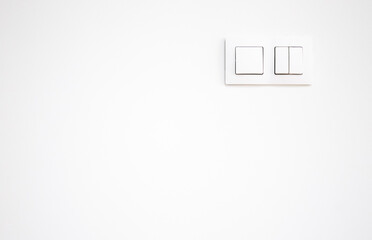 White light switch on white wall, Concept On Off