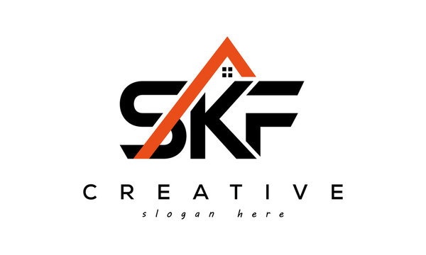 initial SKF letters real estate construction logo vector	
