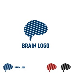 Brain logo design vector icon
