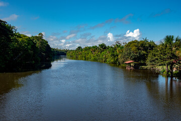 Fototapeta na wymiar Rio Matapi no Estado do Amapá na Amazônia.
