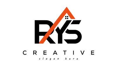 initial RYS letters real estate construction logo vector	