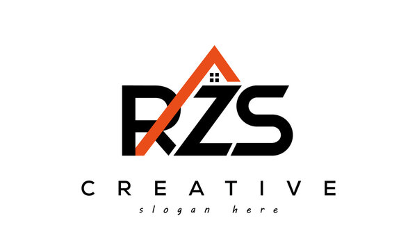initial RZS letters real estate construction logo vector	