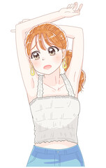 脇に悩みのある女性