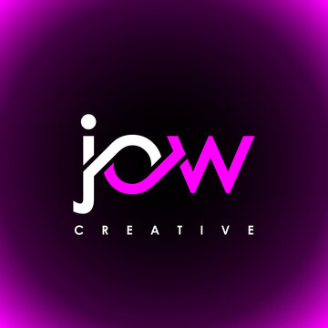 JOW Letter Initial Logo Design Template Vector Illustration