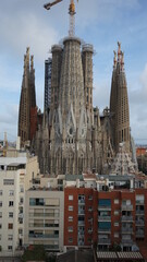 Sagrada Familia Cathedral, North West side, under construction