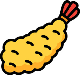 tempura color outline icon