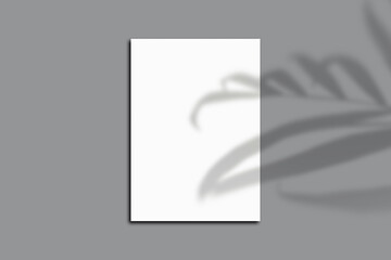 Realistic blank flyer brochure for mockup. Paper or poster illustration. 3D Render.