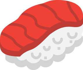 maguro sushi flat icon