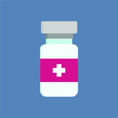 medical tool kit in flat vector