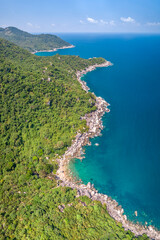 Fototapeta premium Coastline of Thailand, Drone Aerial UAV
