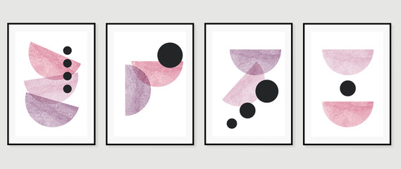 Abstract geometric art background vector. Modern block color art wallpaper. watercolor style texture. Cubism s low-poly backgrounds. Good for home deco, wall art, poster, invitation and cover.