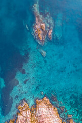 Koh Tao Thailand Ko Tao Thai beach sea ocean drone aerial uav altitude high view perspective no...