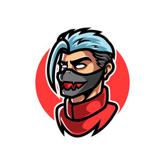 CYBER MAN HEAD SPORT LOGO