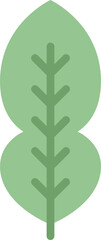 Fototapeta na wymiar kaffir lime leaf flat icon