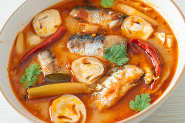 Tom Yum canned mackerel in spicy soup