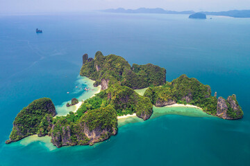 Surrounding Islands of Koh Yao Noi, Thailand islands in the background, three points of the island...