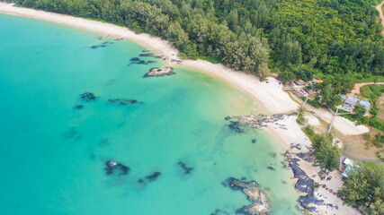 Aerial View of Pak Weep Beach and Coconut Beach of Khao Lak, Thailand