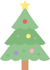 christmas tree flat icon