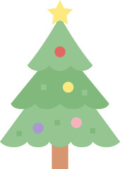 Fototapeta premium christmas tree flat icon