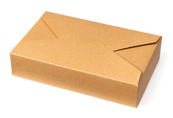 one basics Kraft box isolated on white background