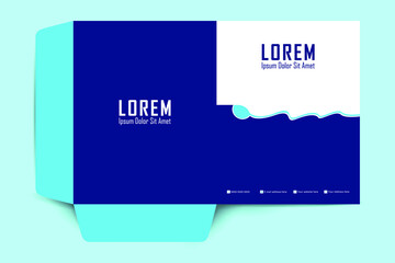 Presentation folder design template. Cover design for folder, brochure, catalogue, layout for placement of photos and text, creative modern design of geometric elements. Vector illustration