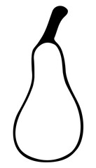 Pear hand drawn vector isolated on white background.