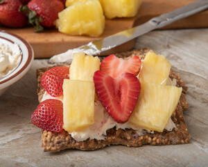 Strawberry Pineapple Crispbread
