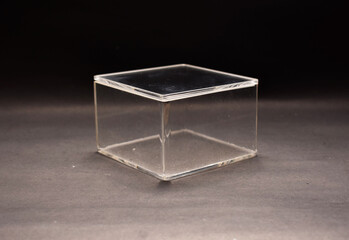 acrylic small box with dark background
