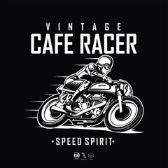 VINTAGE CAFE RACER ILLUSTRATION