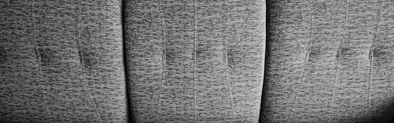 Texture detail of grey cover soft cotton cloth sofa