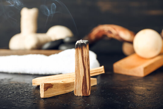 Palo Santo On Dark Table