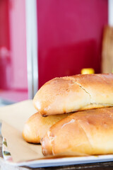 Handmade loaf baked golden