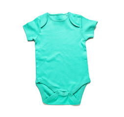 Baby clothes on white background