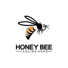 Bee honey logo vector icon symbol illustration design template