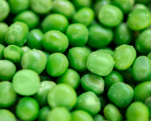 Heap of fresh green peas