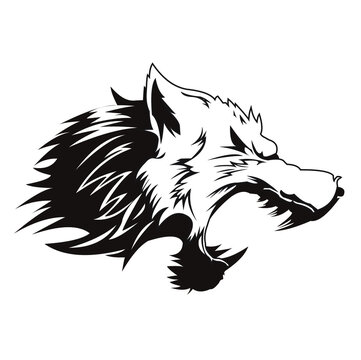 Wolf silhouette illustration vector design