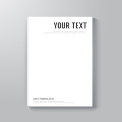 Cover Book mock-up Design Minimal Style Template / can be used for E-Book Cover/ E-Magazine Cover/ vector illustration