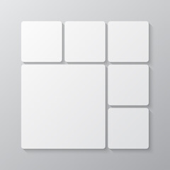 Template collage of six frames, images, photo