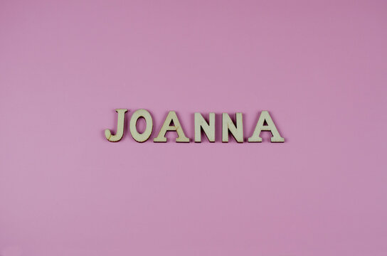 Joanna Name Calligraphy Pink Heart