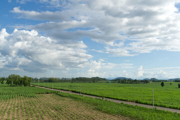 Fototapeta premium rural road in Ratchaburi Province, Thailand