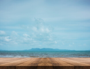 3D rendering, wooden top table on isolate blurred background